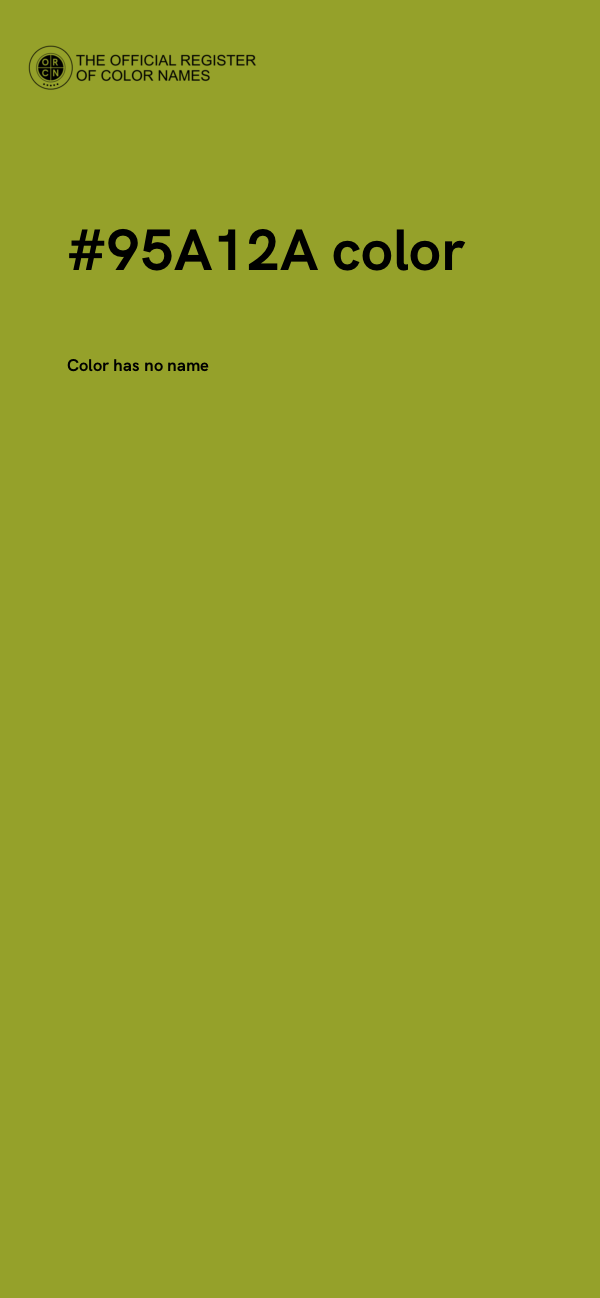 #95A12A color image