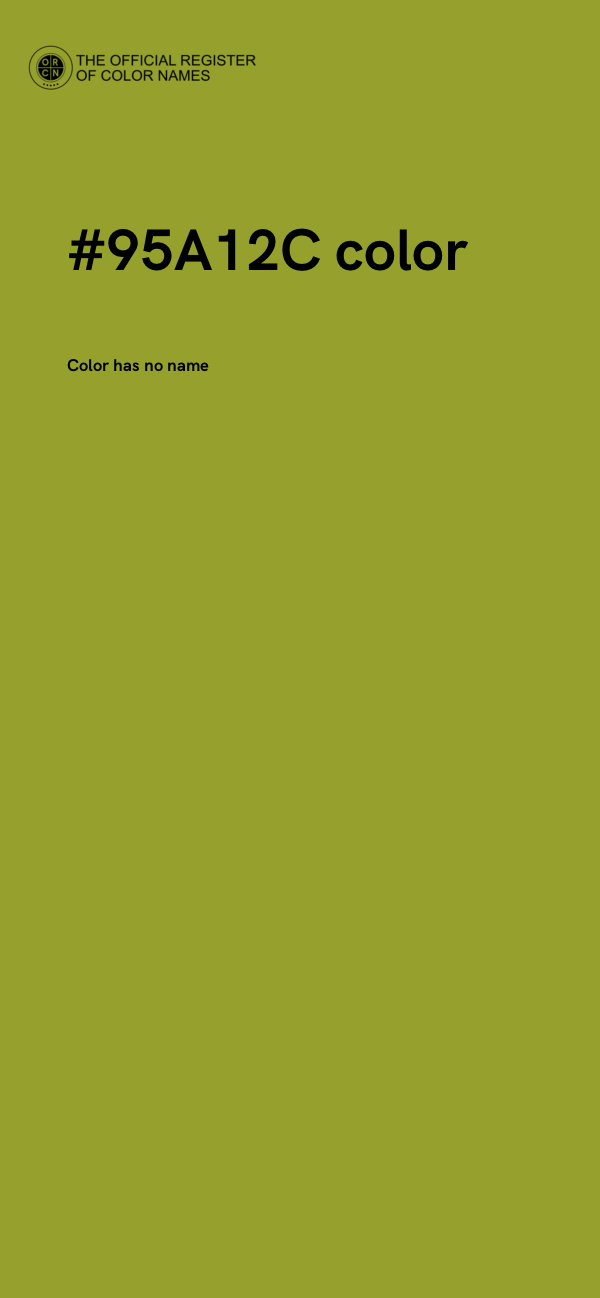 #95A12C color image