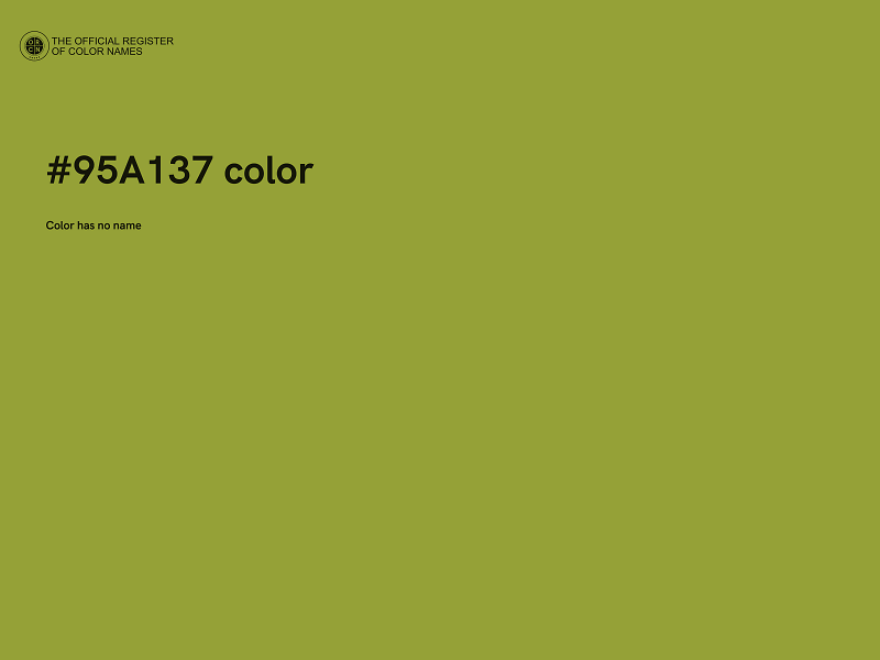 #95A137 color image