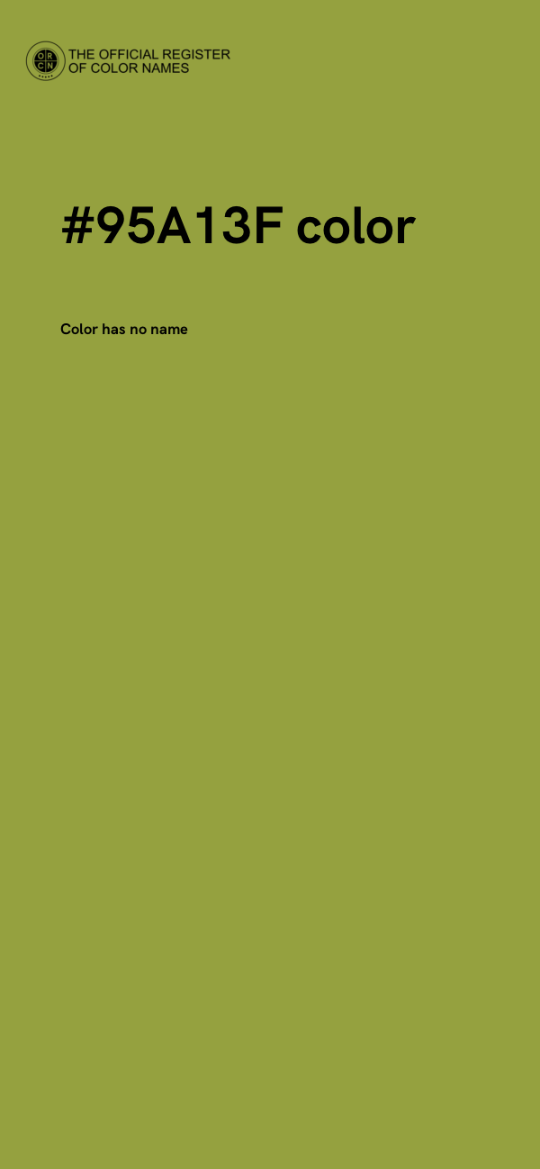 #95A13F color image