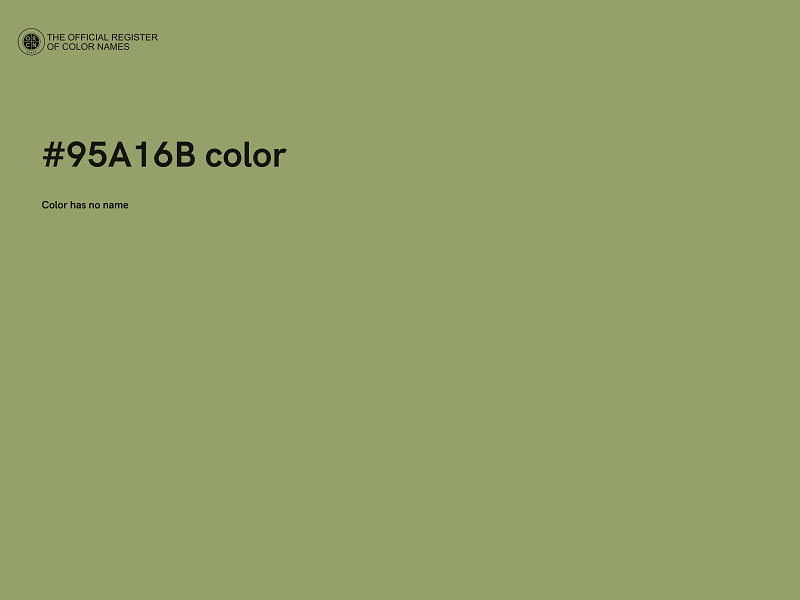 #95A16B color image