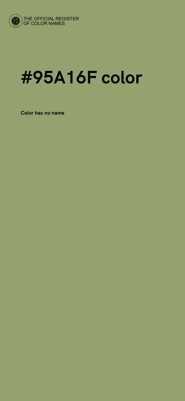 #95A16F color image