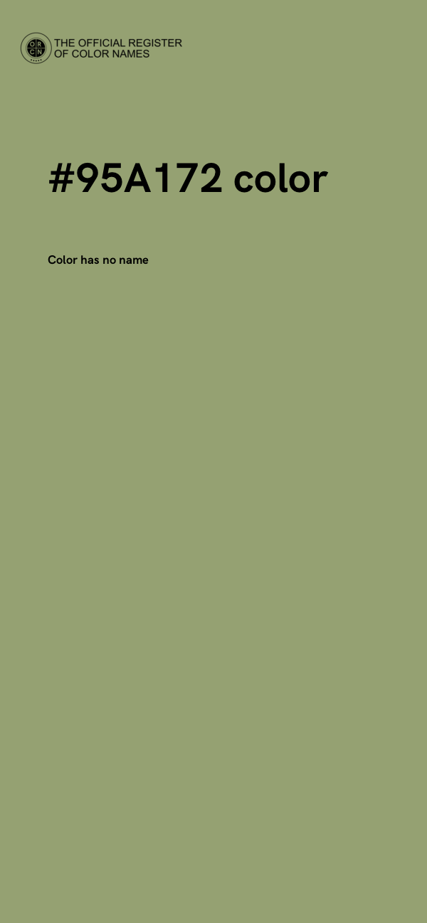 #95A172 color image
