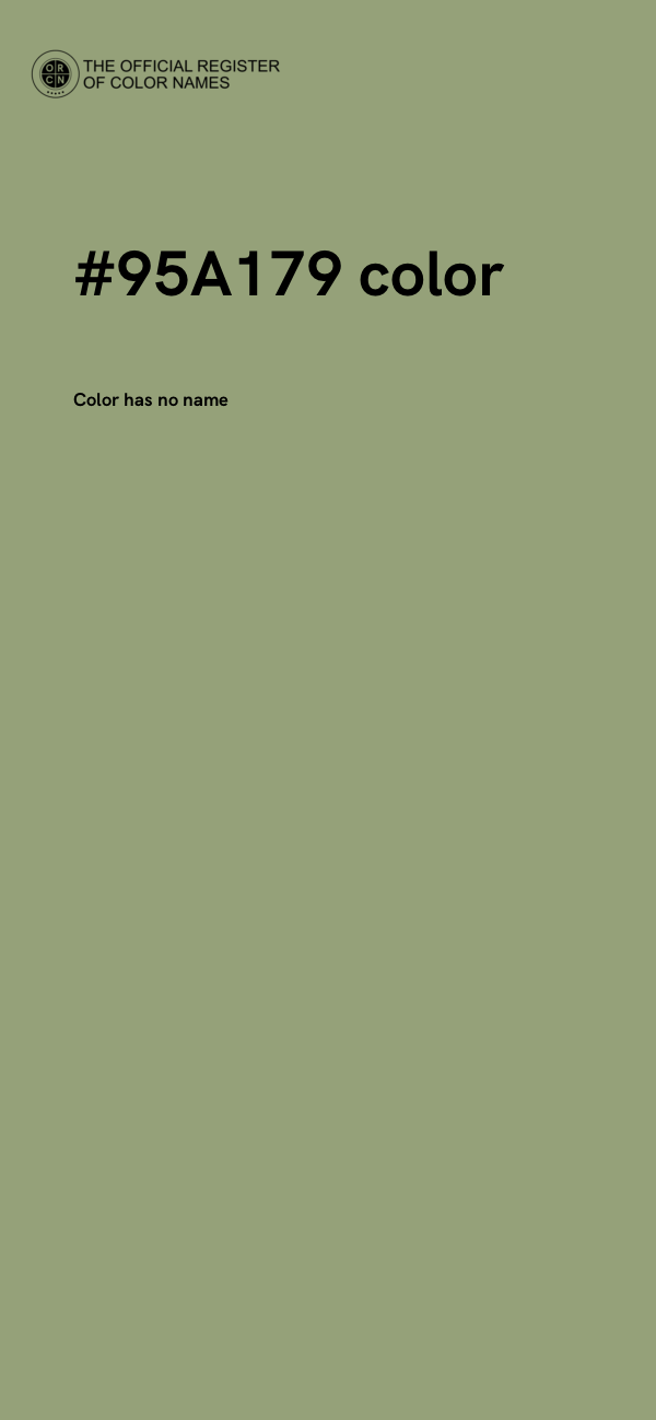 #95A179 color image