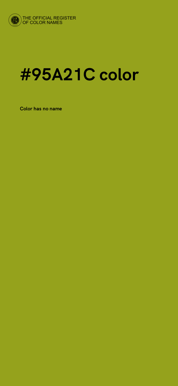 #95A21C color image