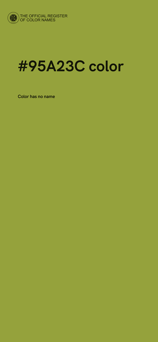 #95A23C color image