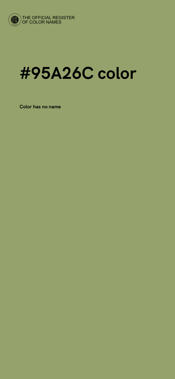 #95A26C color image