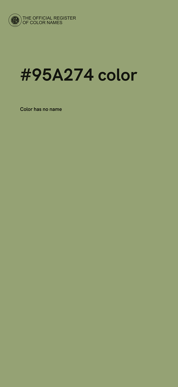 #95A274 color image