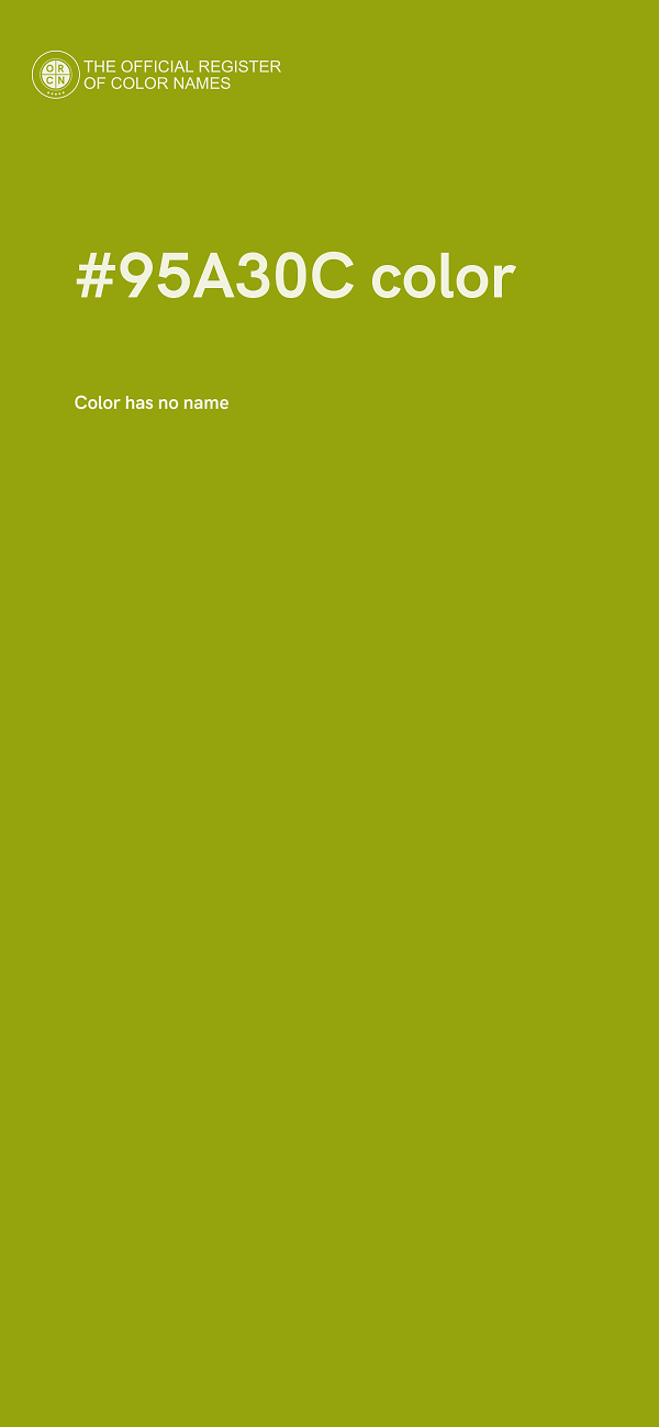 #95A30C color image