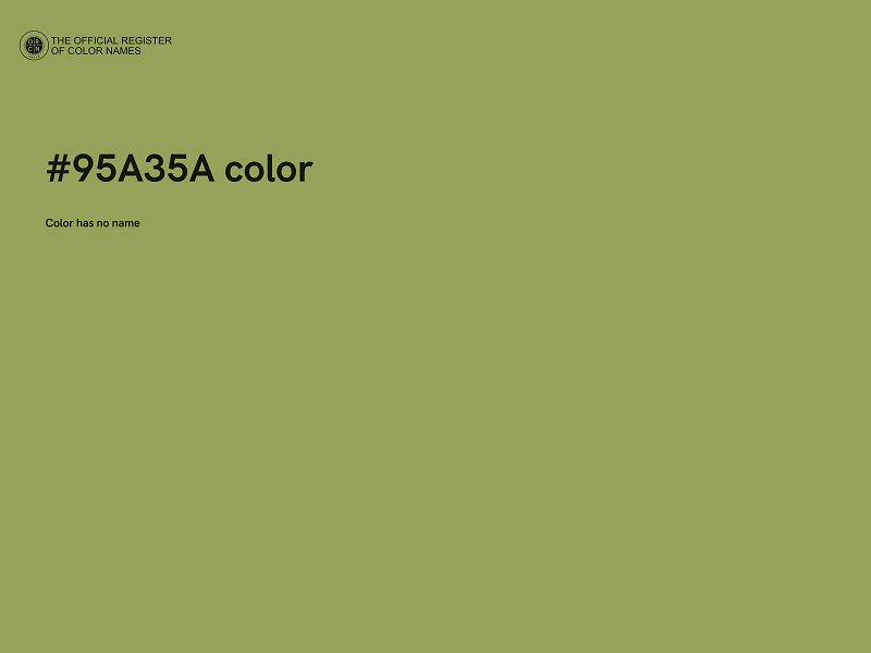 #95A35A color image