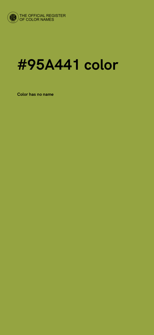 #95A441 color image