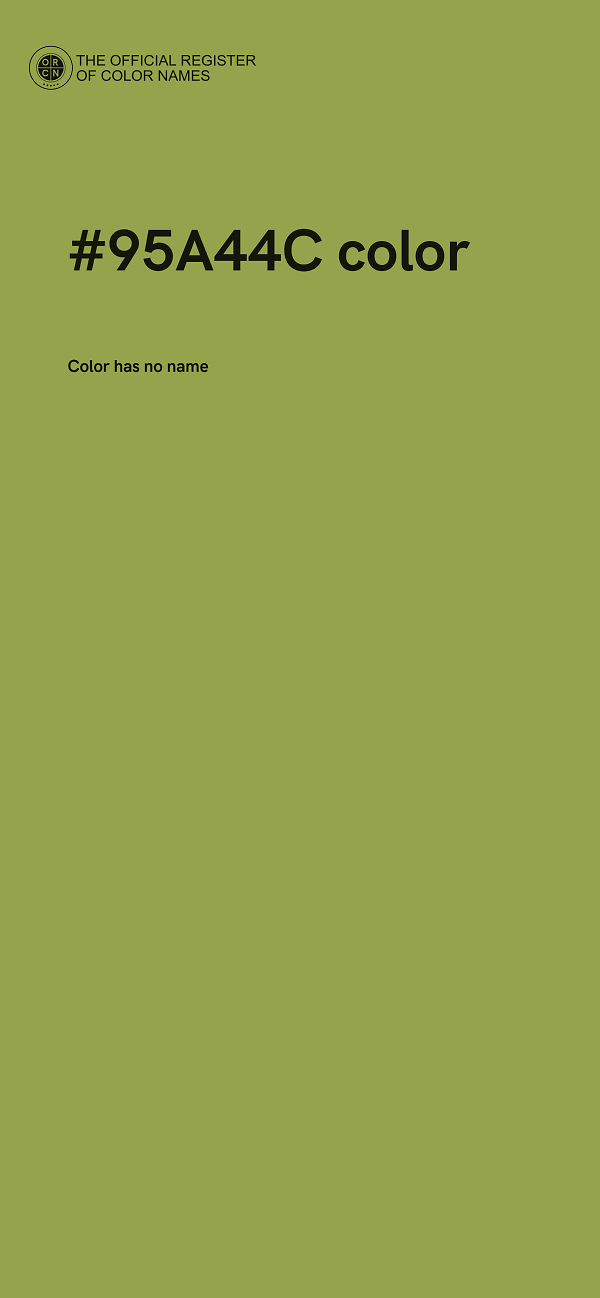 #95A44C color image
