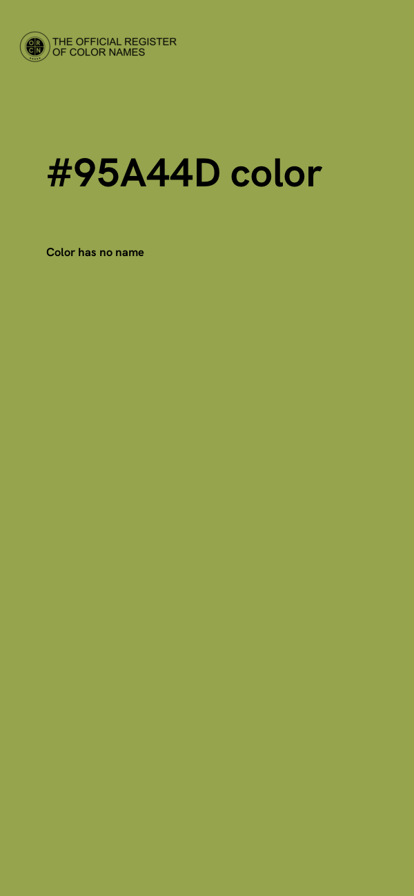 #95A44D color image