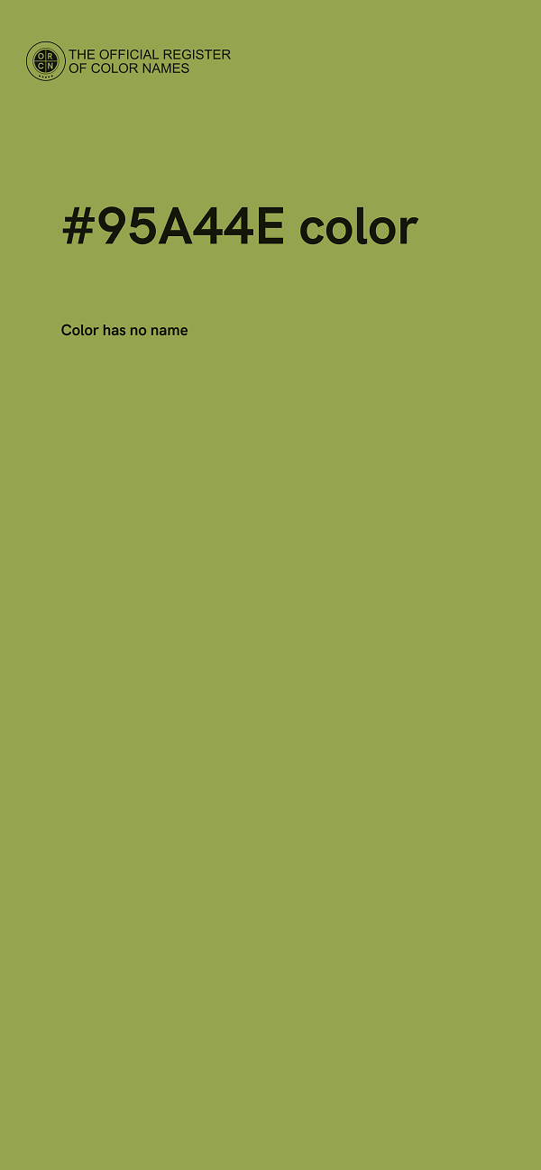 #95A44E color image