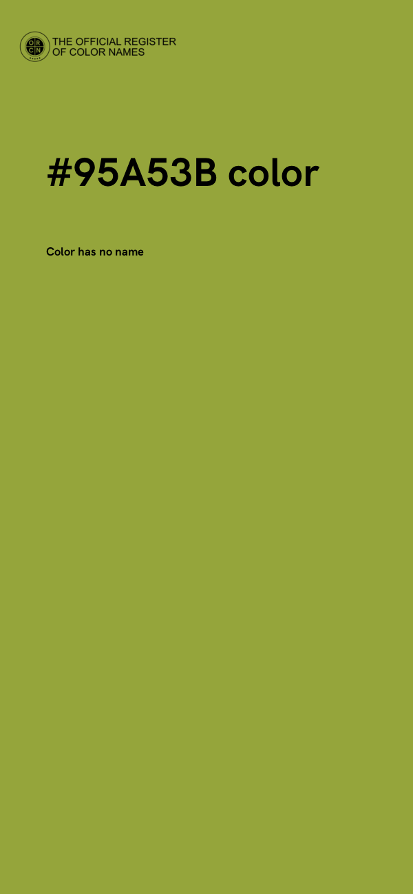 #95A53B color image