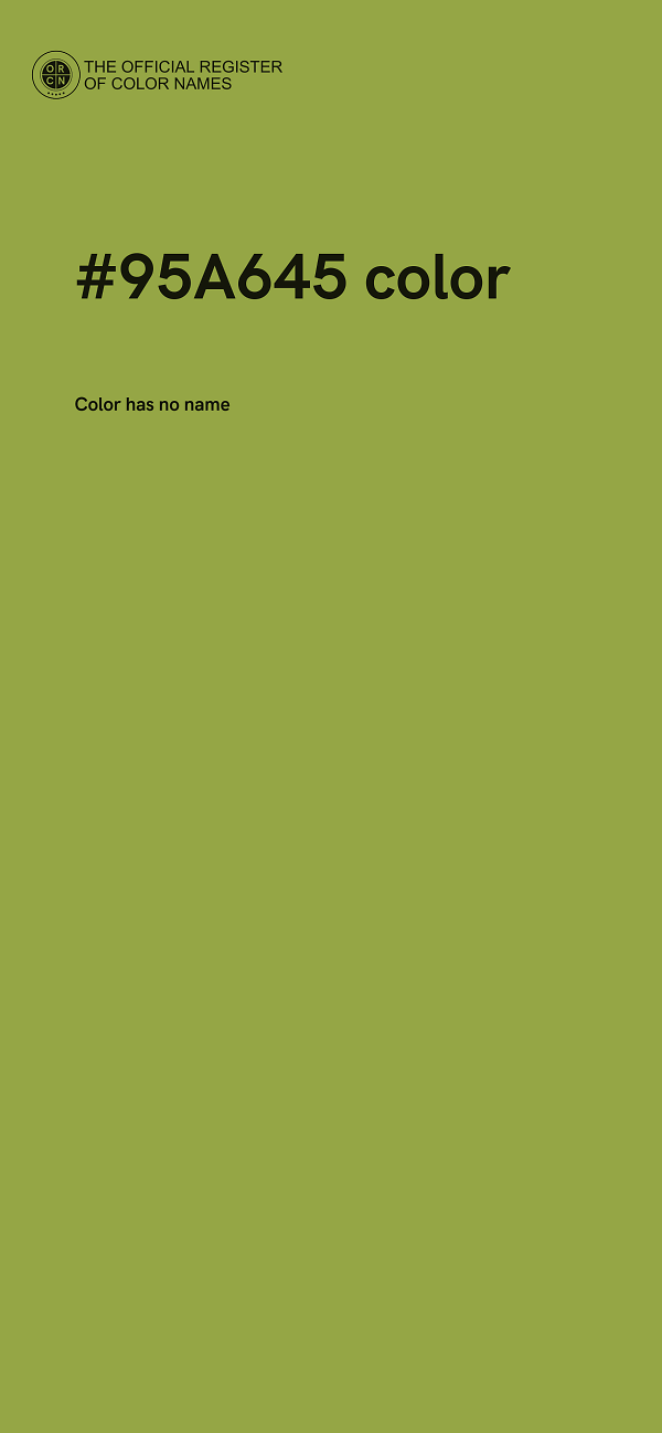 #95A645 color image