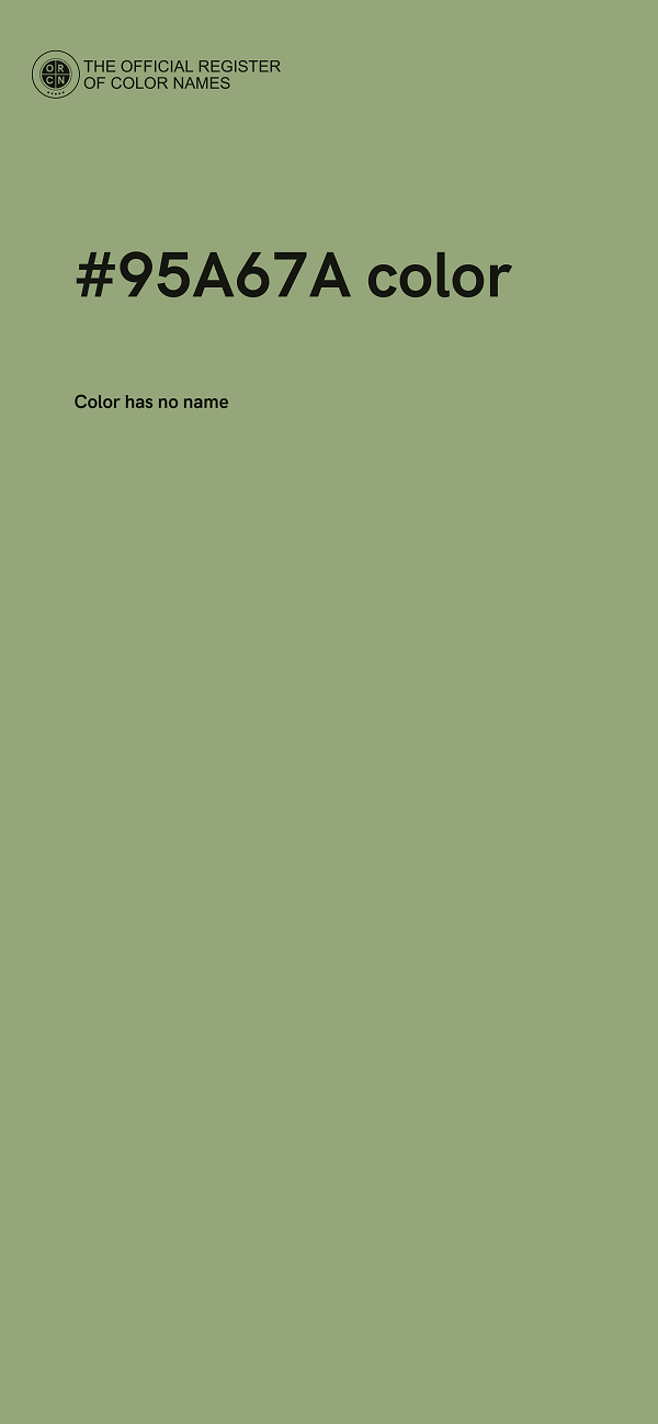 #95A67A color image