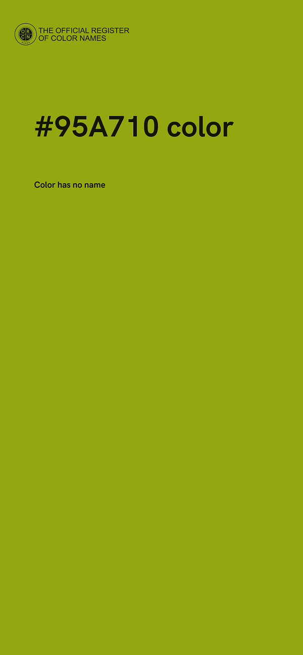 #95A710 color image