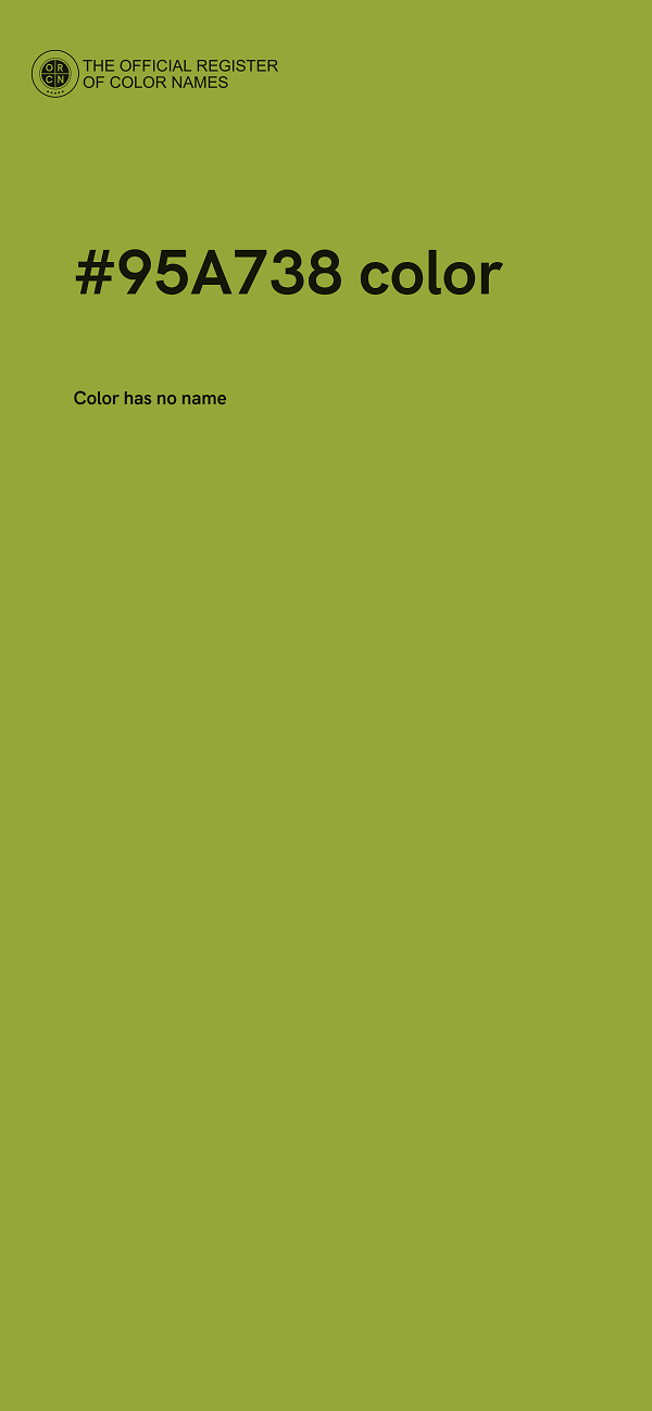 #95A738 color image
