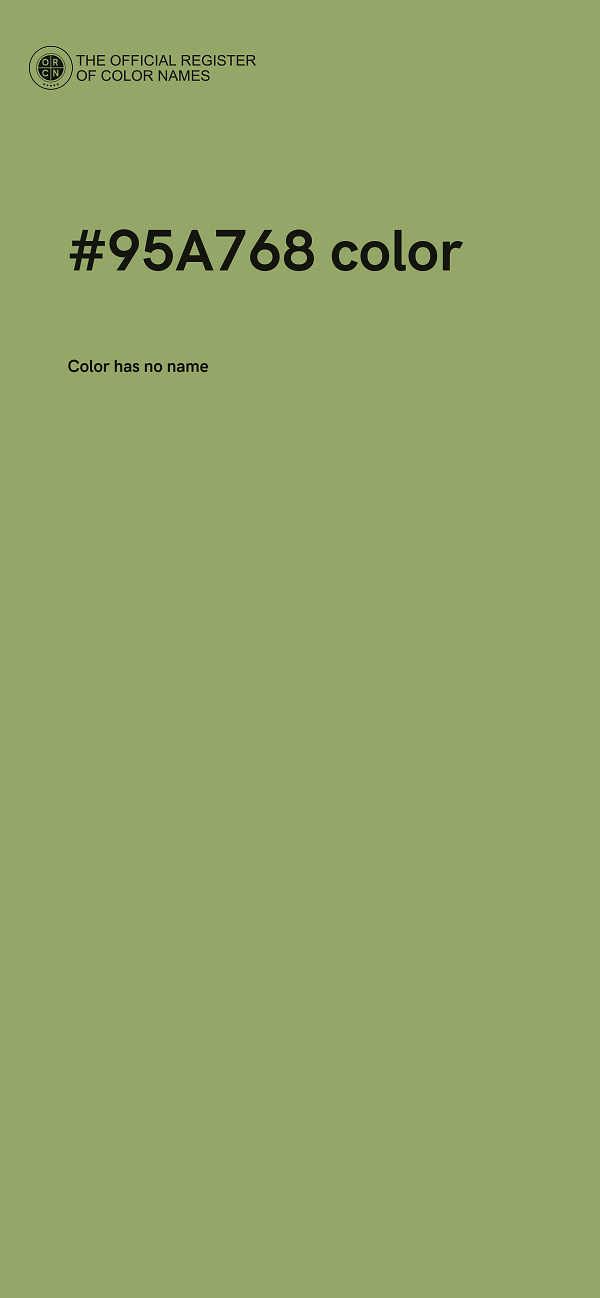 #95A768 color image
