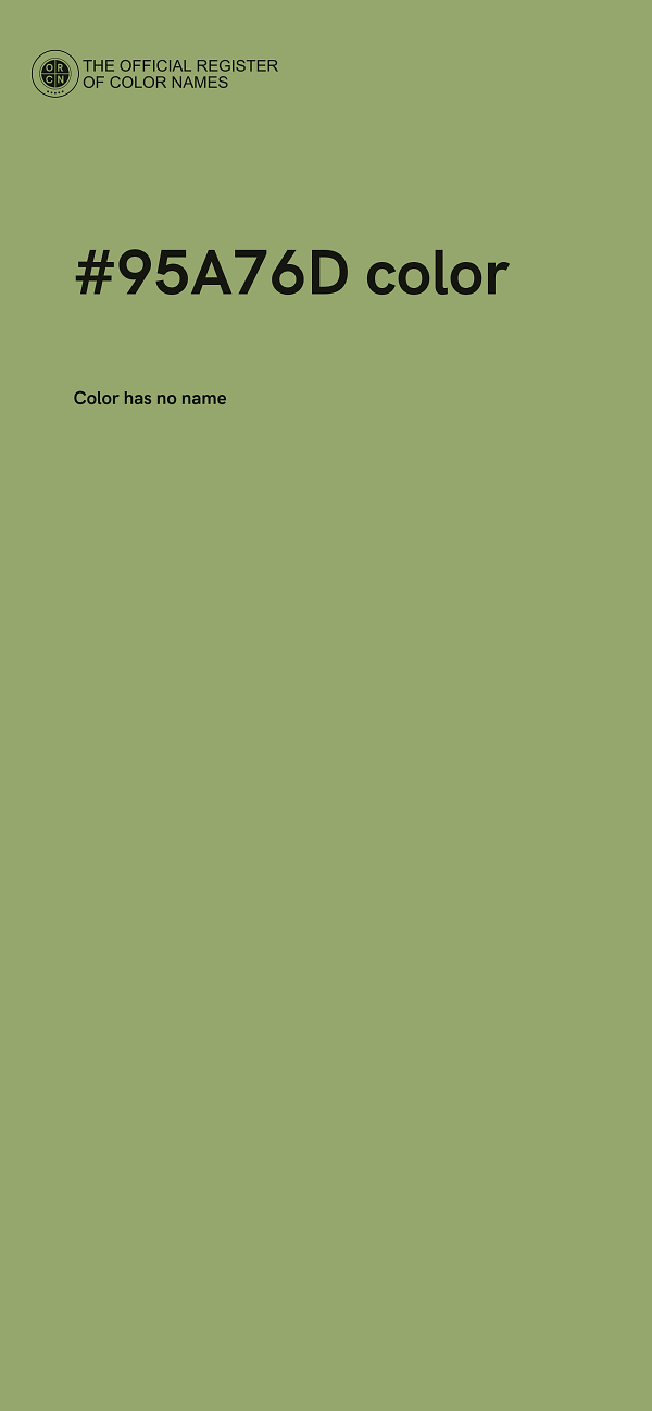 #95A76D color image