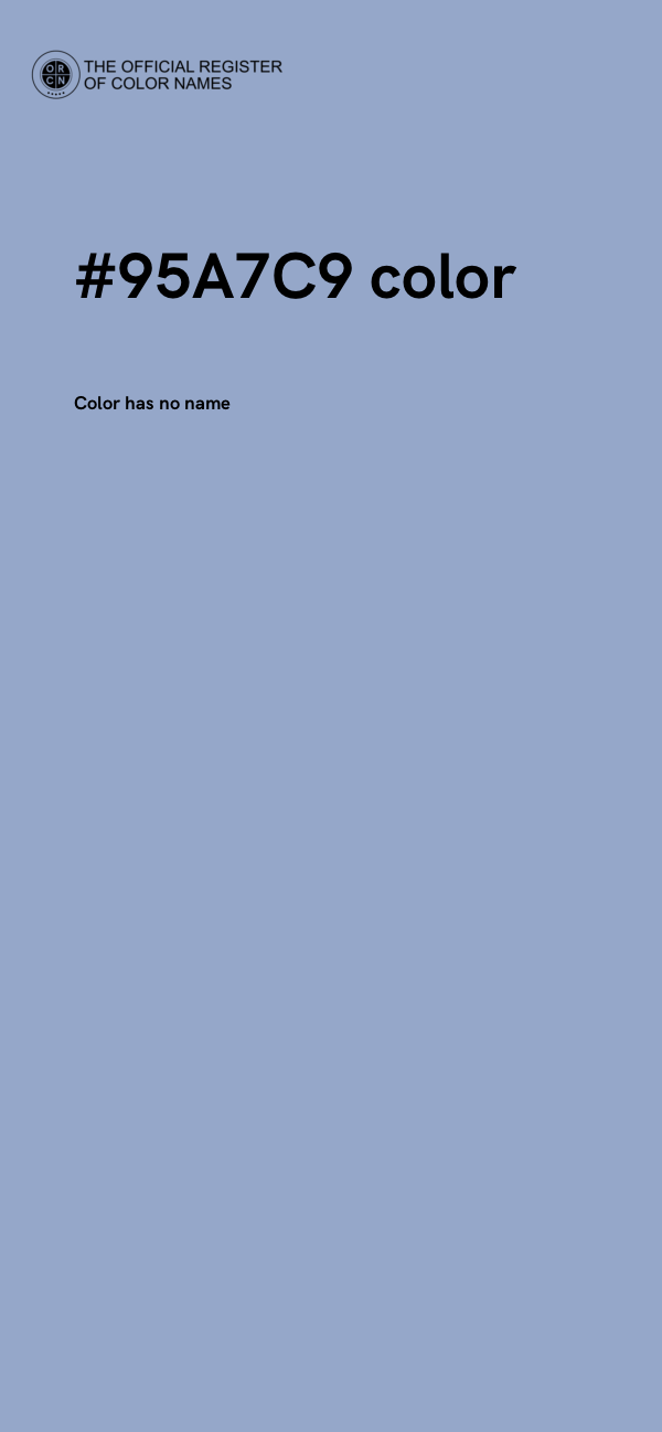 #95A7C9 color image