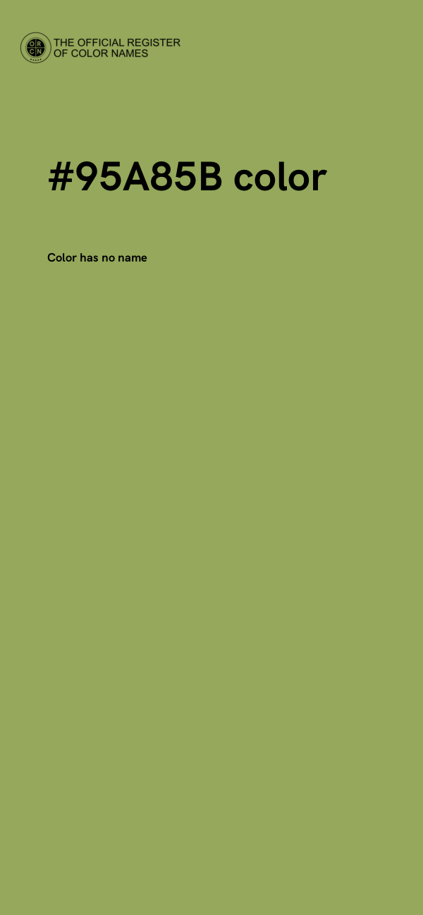 #95A85B color image