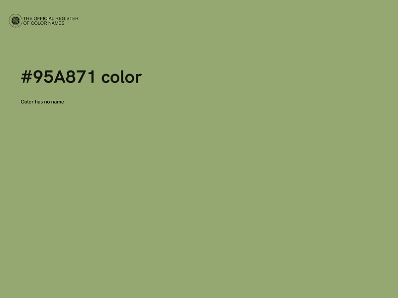 #95A871 color image