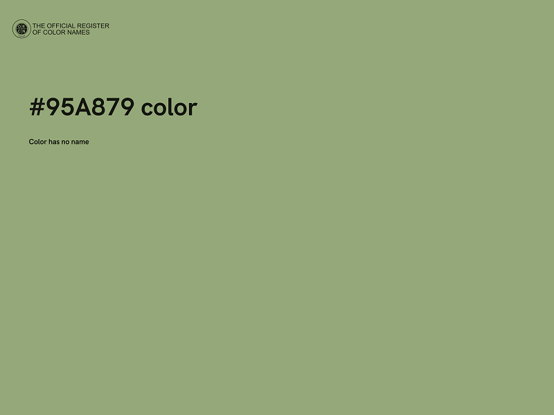 #95A879 color image
