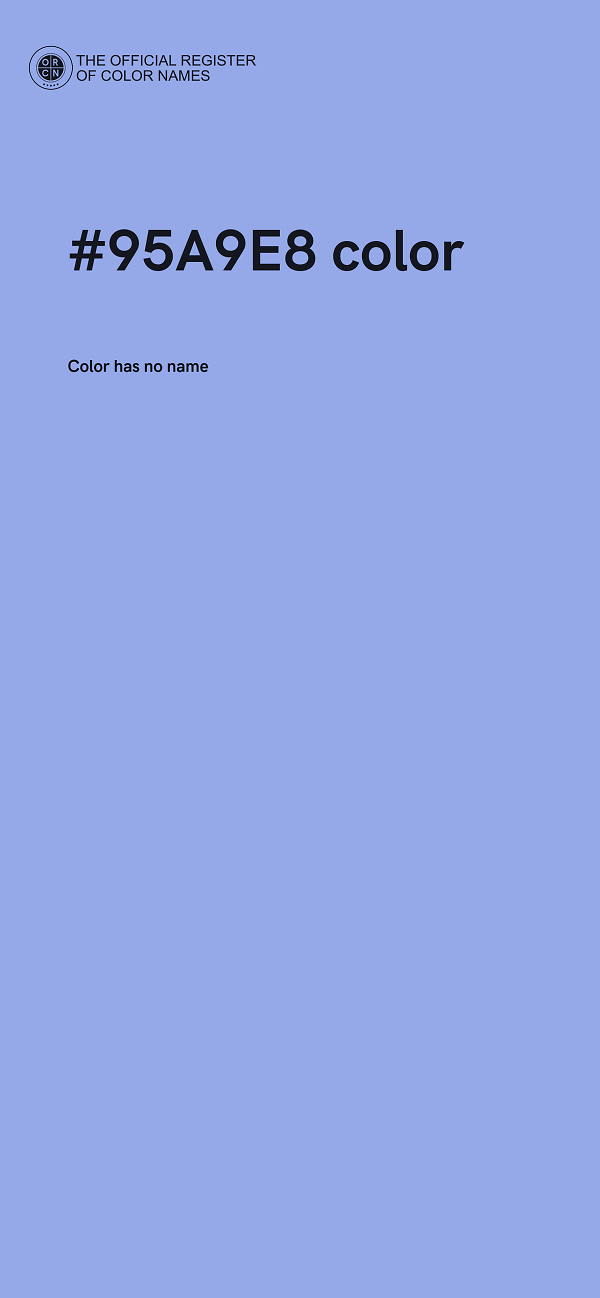 #95A9E8 color image