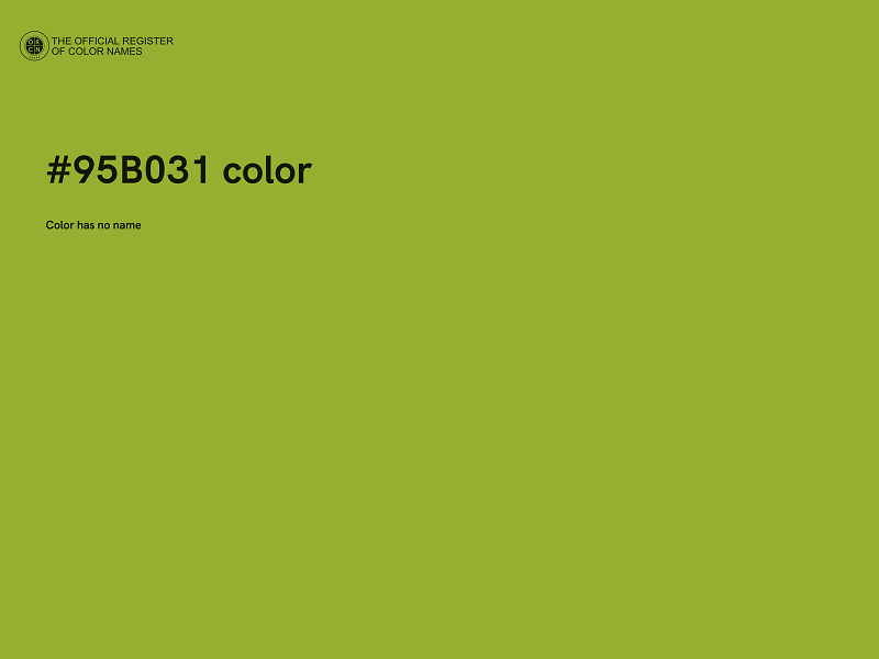 #95B031 color image