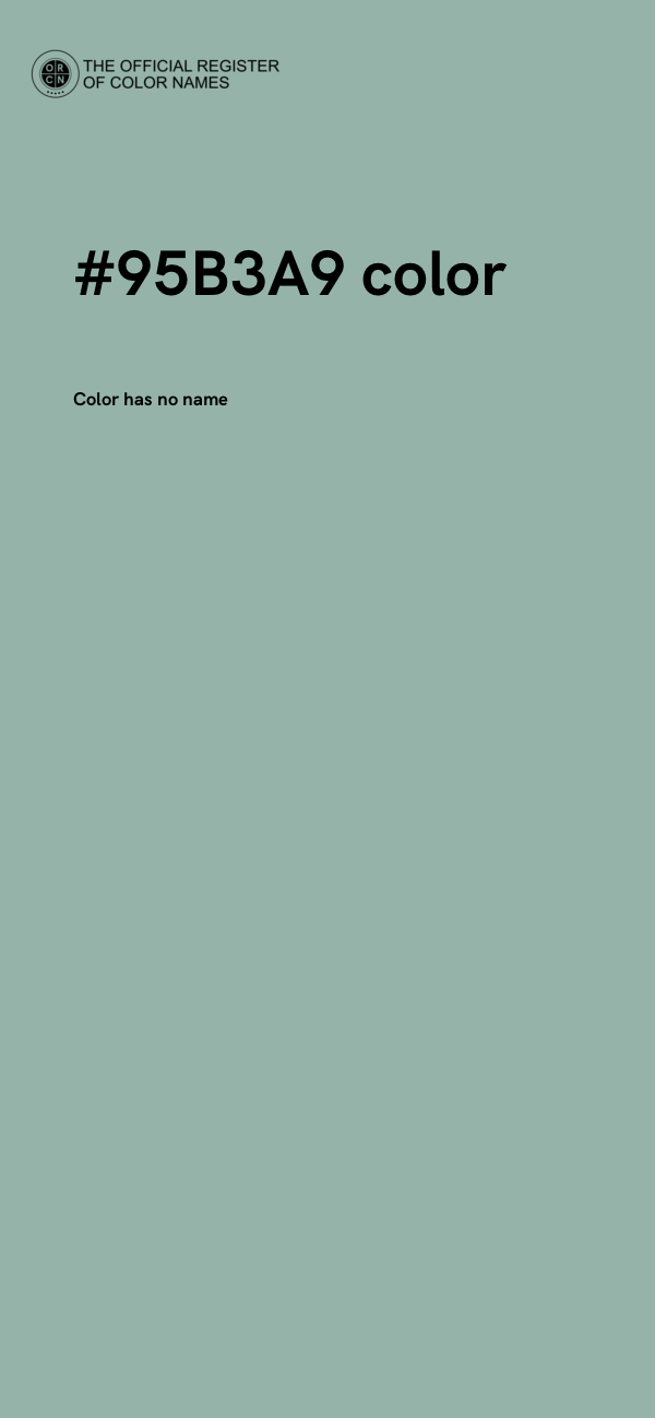 #95B3A9 color image