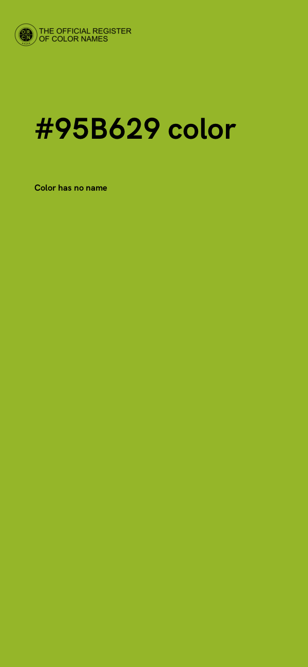 #95B629 color image
