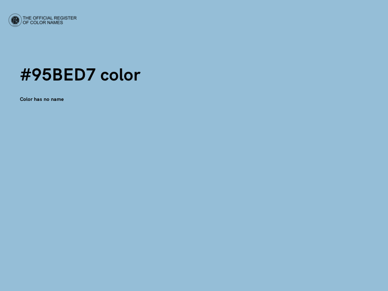 #95BED7 color image