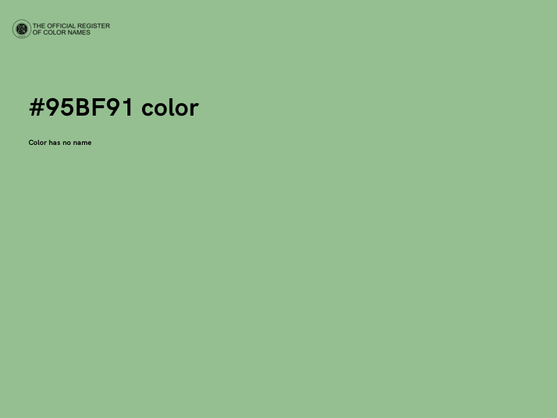 #95BF91 color image