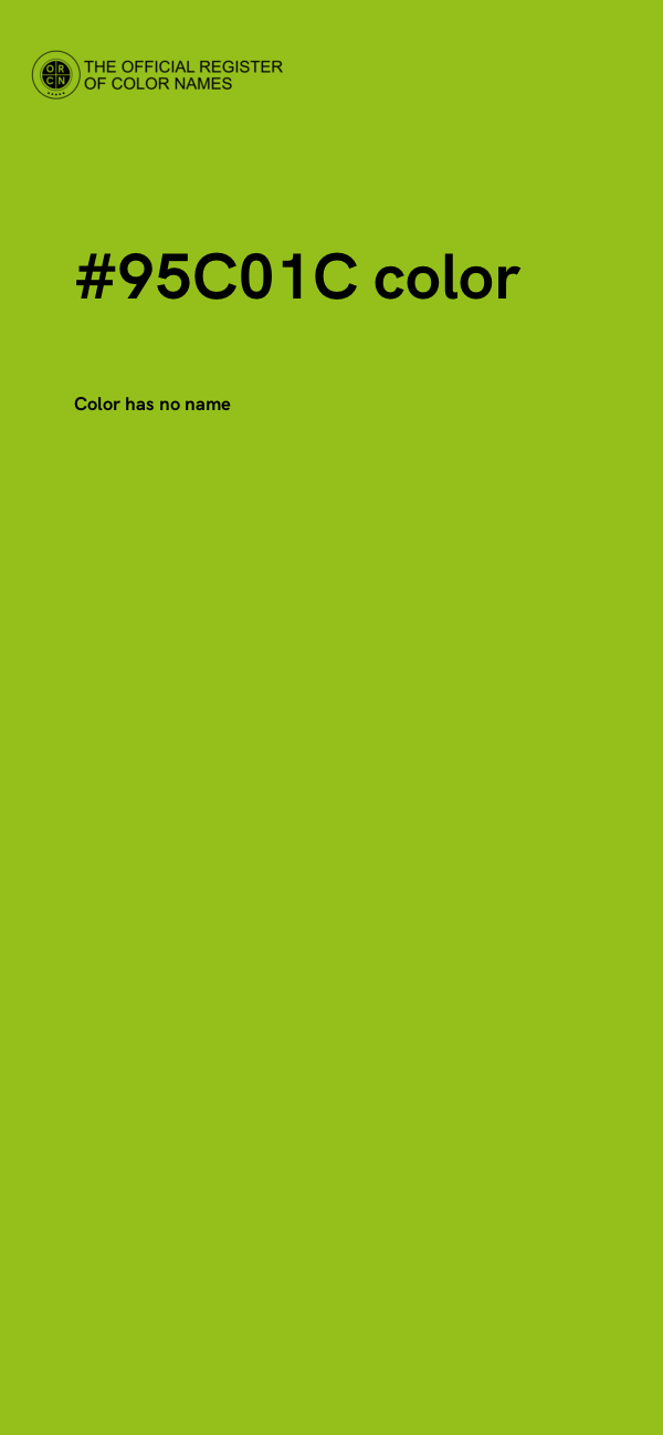 #95C01C color image
