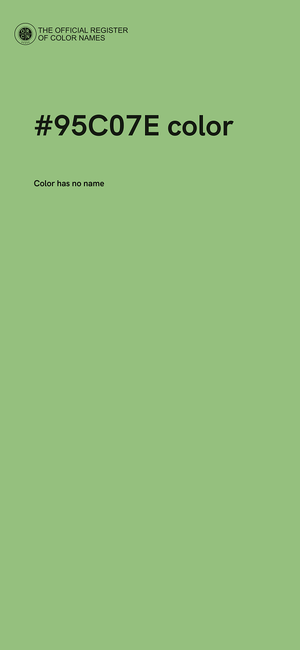 #95C07E color image