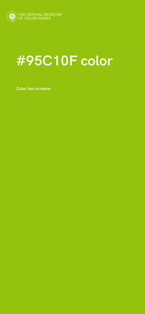 #95C10F color image