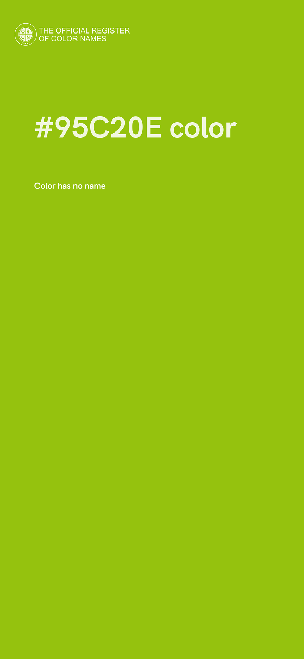 #95C20E color image