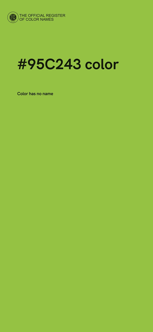 #95C243 color image