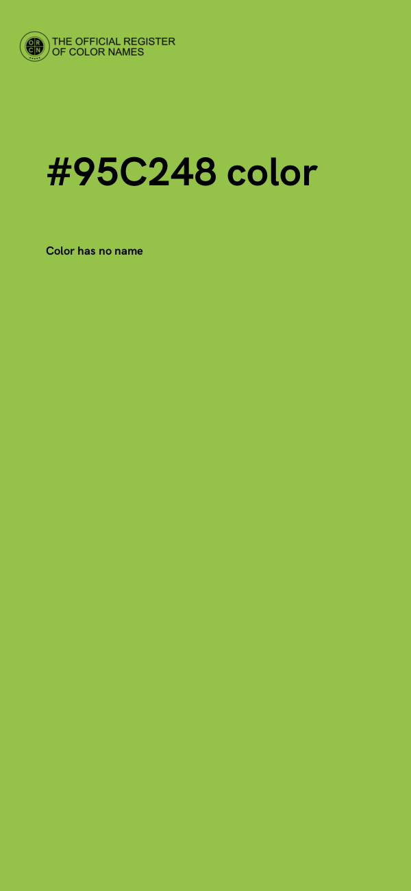 #95C248 color image