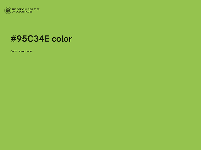 #95C34E color image