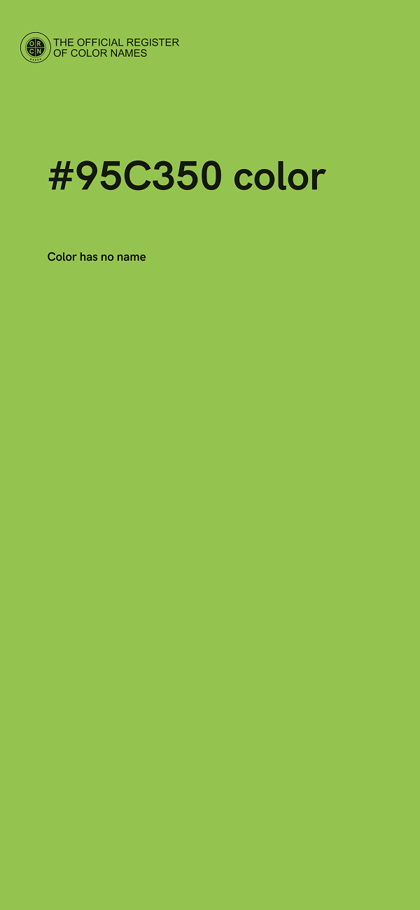 #95C350 color image