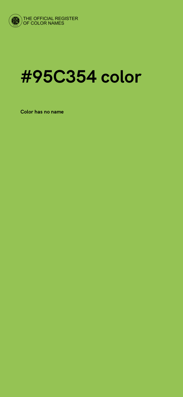 #95C354 color image