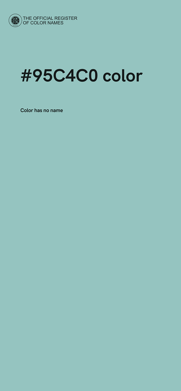 #95C4C0 color image