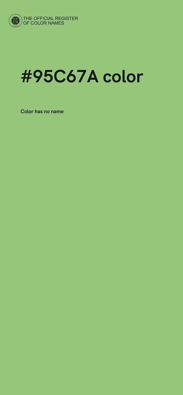 #95C67A color image