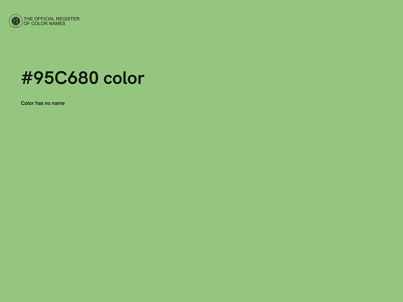 #95C680 color image