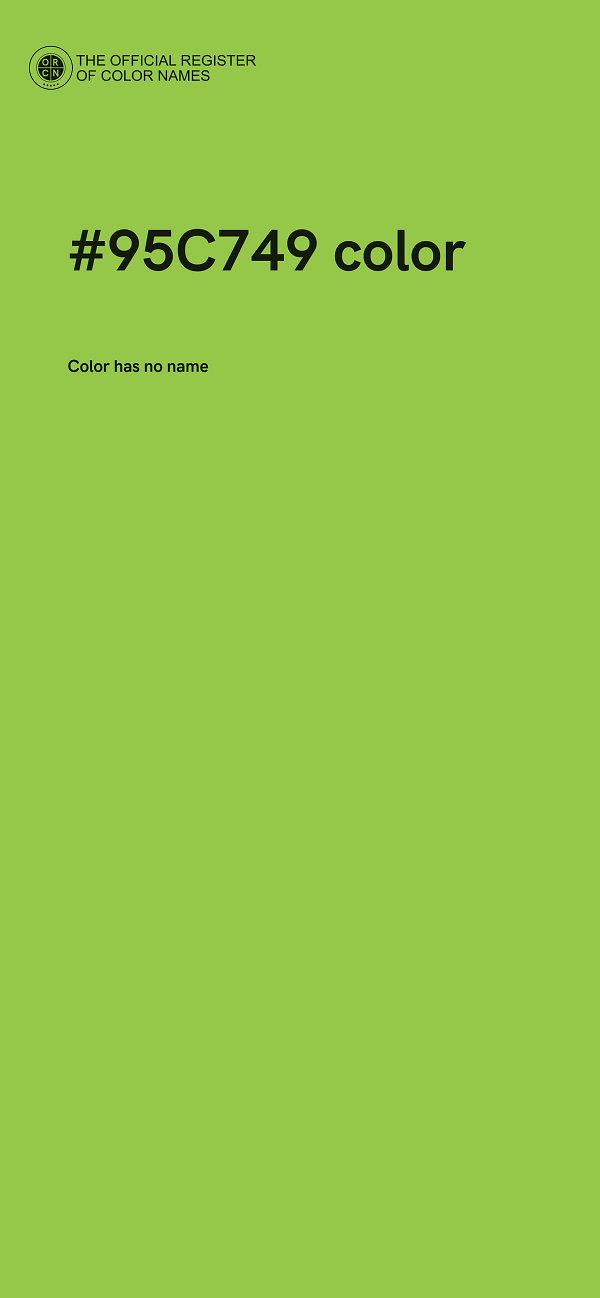#95C749 color image
