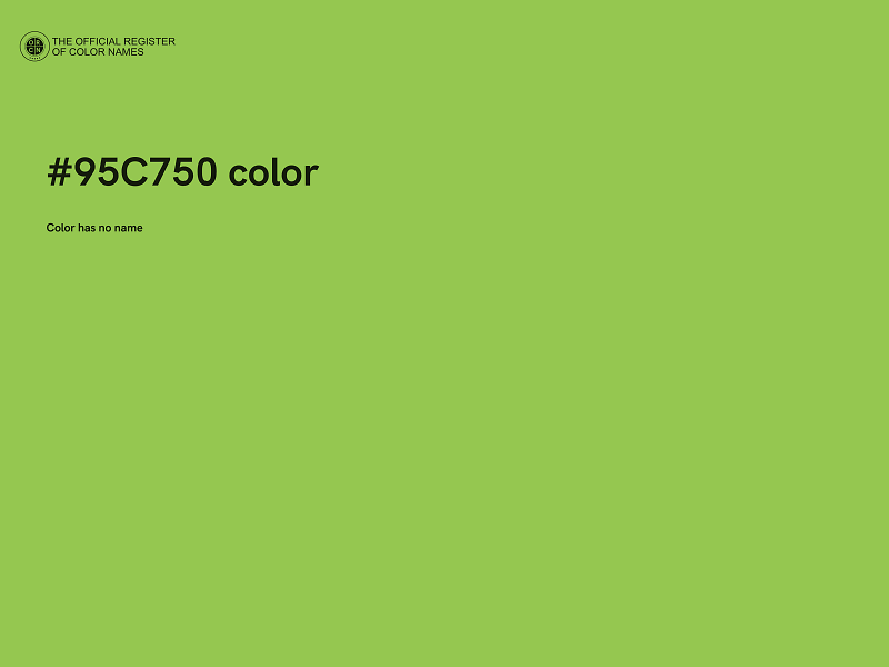 #95C750 color image