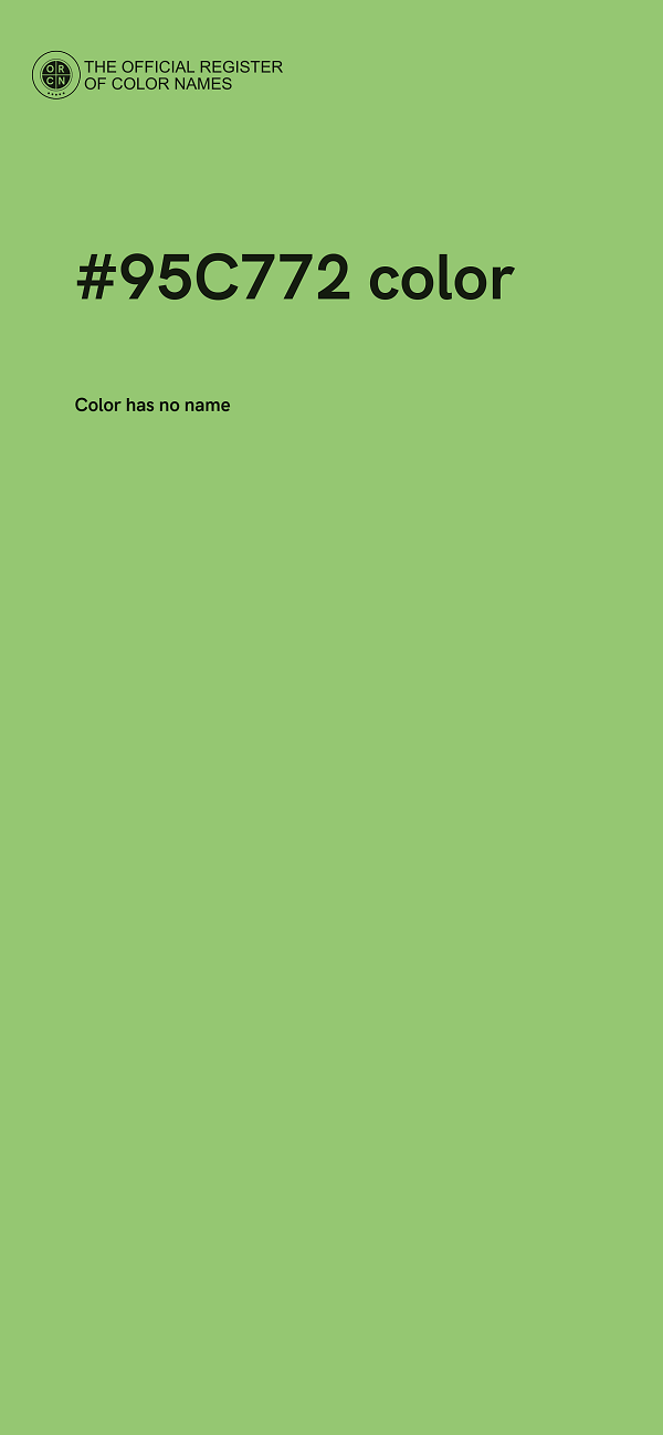 #95C772 color image